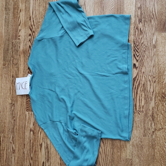 (2X) NWT Image Stretchy Floral Embroidered Collar Casual Shirt Comfortable Soft - Picture 9 of 9